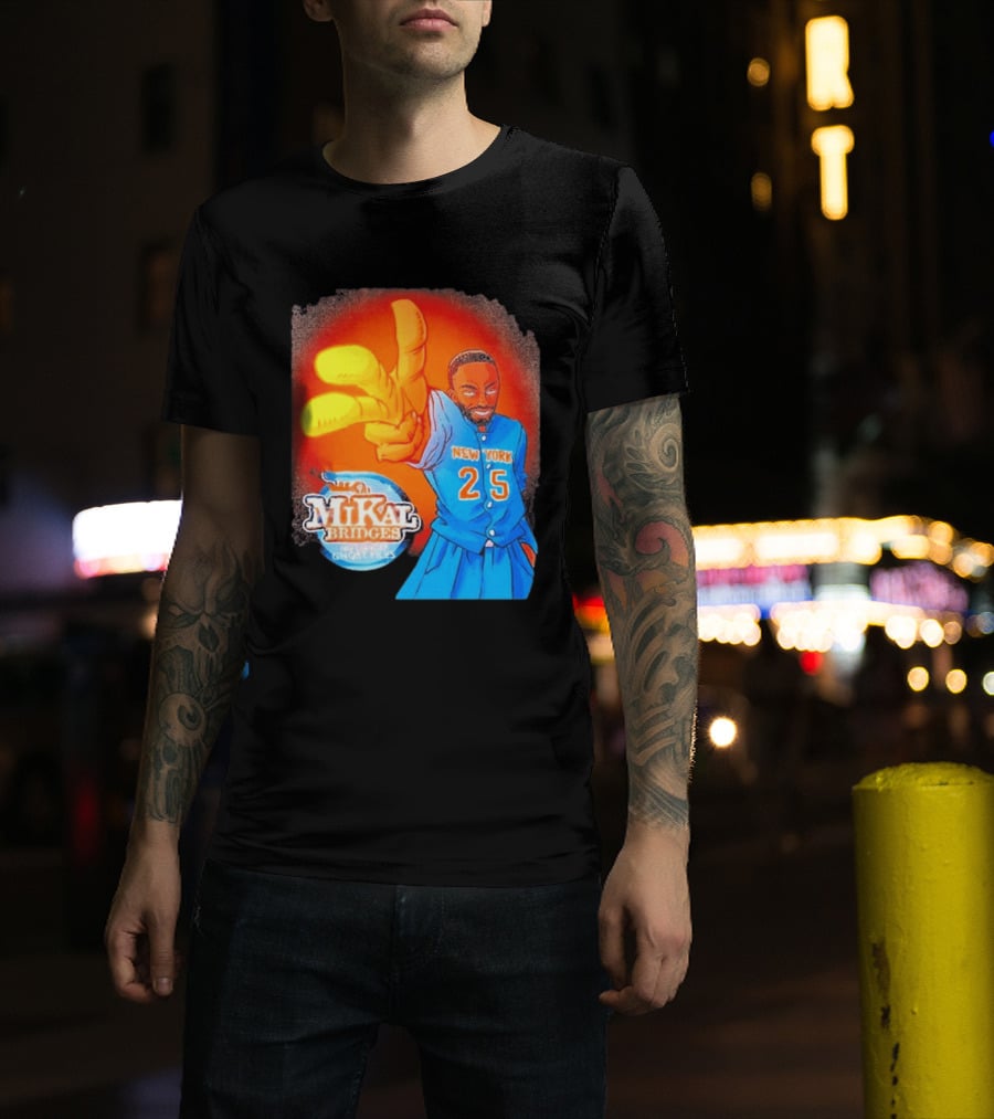 New York 25 Mikal Bridges No Longer Ghost Files T-Shirt