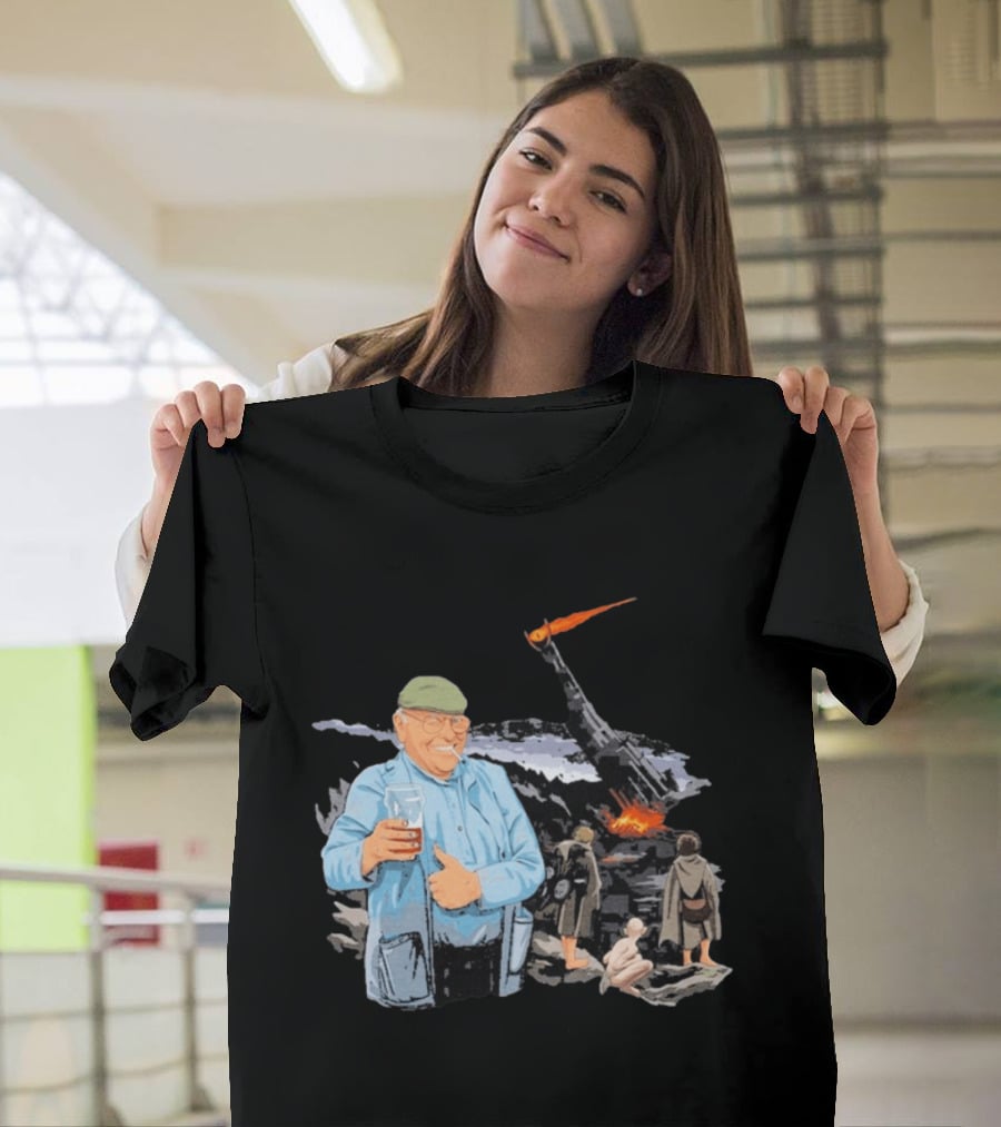Fred Dibnah Thumbs Up At Mount Doom By Jim'll Paint It T-Shirt