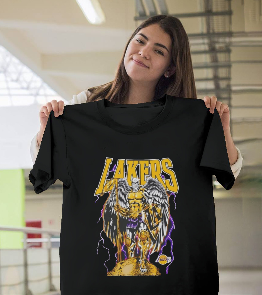 Los Angeles Lakers Warren Lotas Angel Of The City Warrior T-Shirt