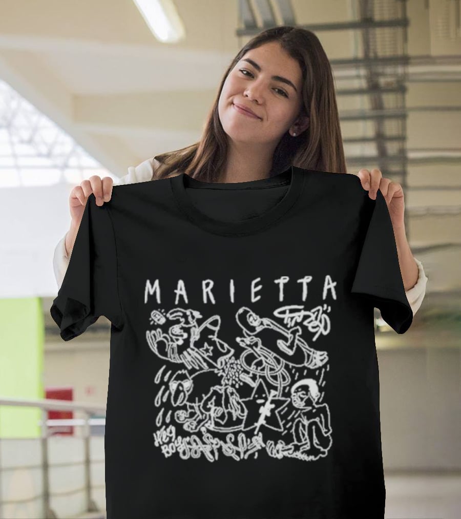 Marietta Riley Hey Boy Abstract Doodle T-Shirt