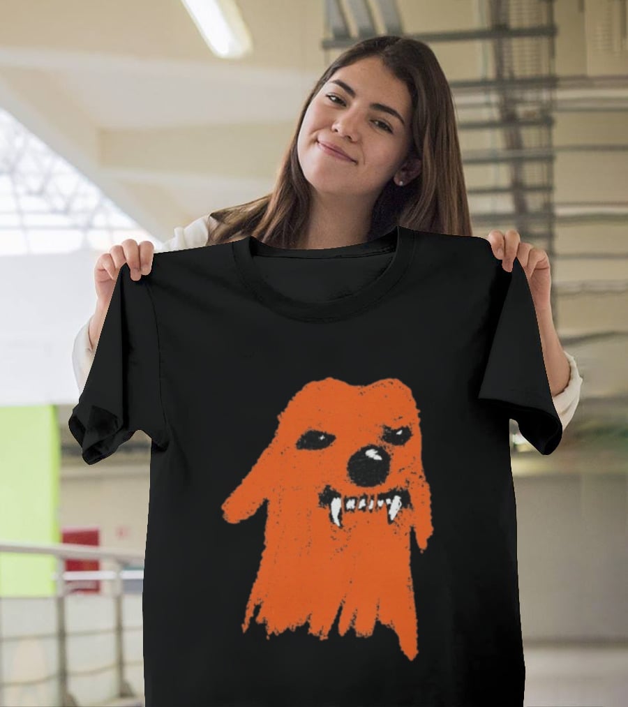 Small Grumpy Orange Dog With Fangs T-Shirt
