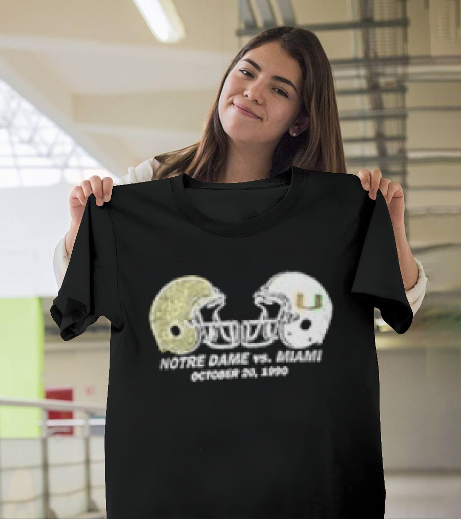 Notre Dame Vs Miami Catholics Vs Convicts Game Day Helmets T-Shirt