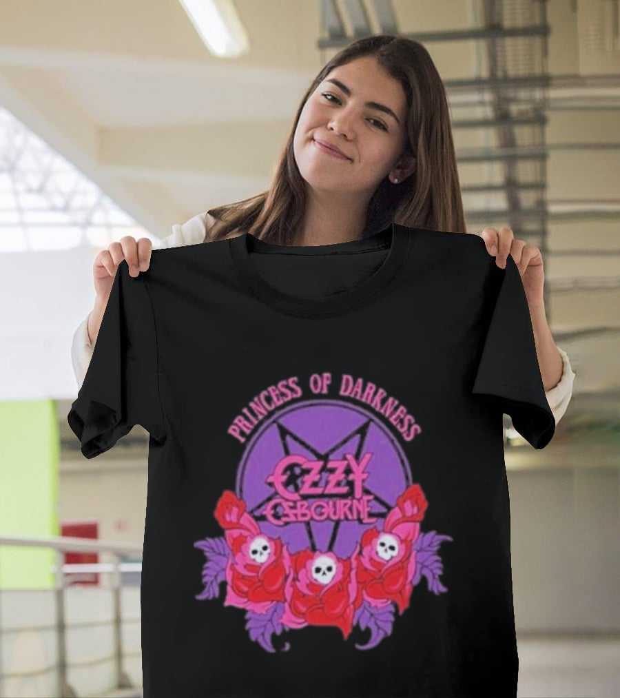 Ozzy Osbourne Princess Of Darkness Roses Skulls T-Shirt