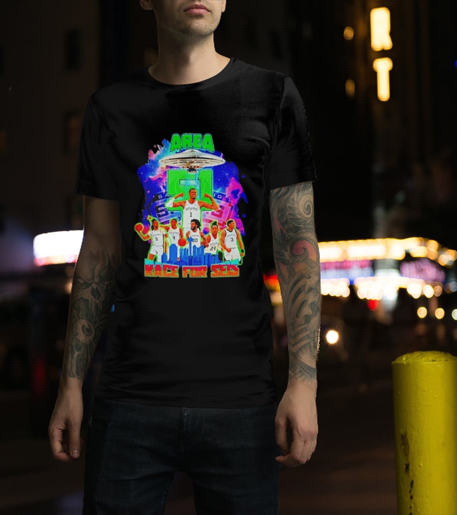 Area 51 Spurs San Antonio Race For Seis T-Shirt