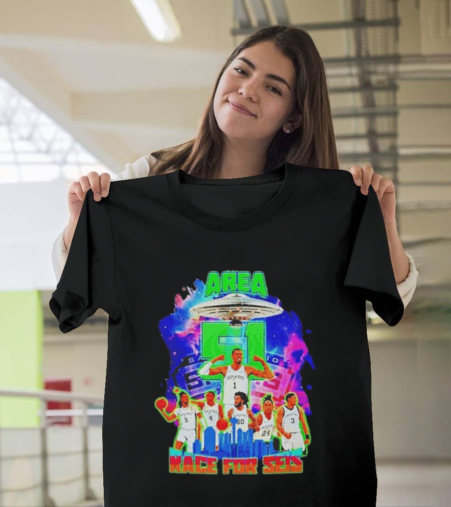 Area 51 Spurs San Antonio Race For Seis T-Shirt