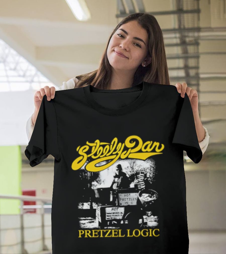 Steely Dan Pretzel Logic 1974 Album Yellow Script T-Shirt