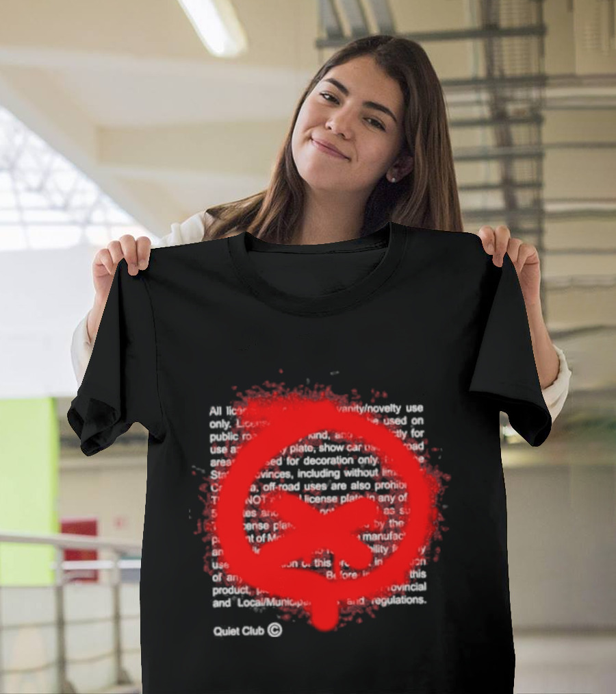 Quiet Racing Club Red Symbol Disclaimer T-Shirt