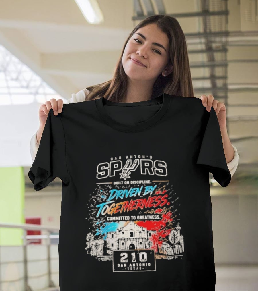 San Antonio Spurs Driven By Togetherness Built On Discipline 210 Texas Connection T-Shirt