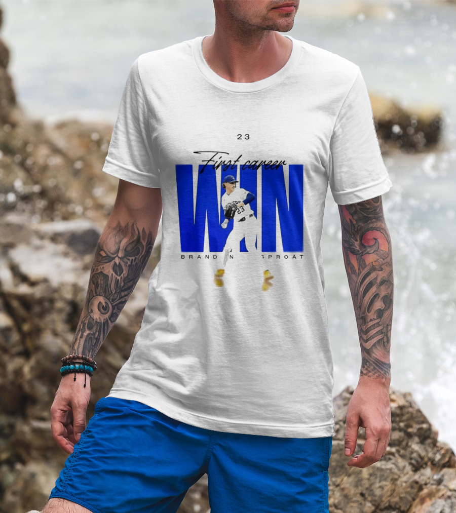 Brandon Sproat 23 Brewers First Career Win T-Shirt