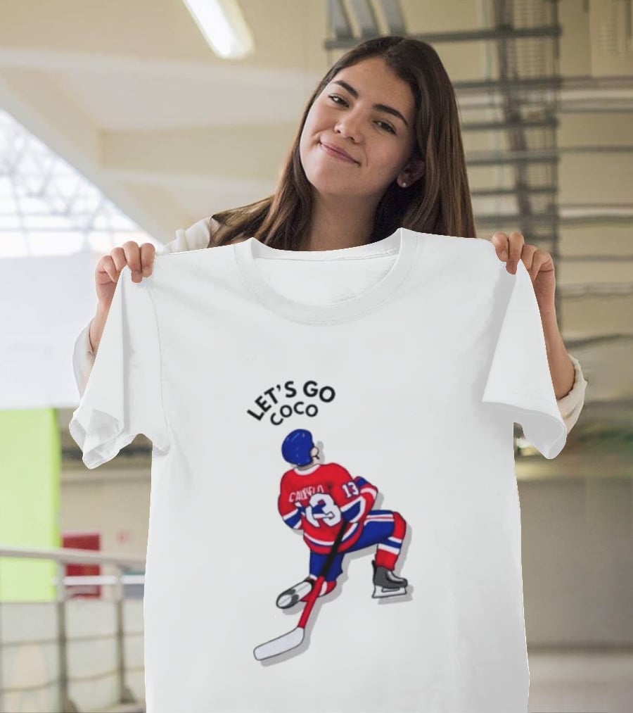 Caufield 13 Let's Go Coco Montreal Canadiens Hockey Player T-Shirt