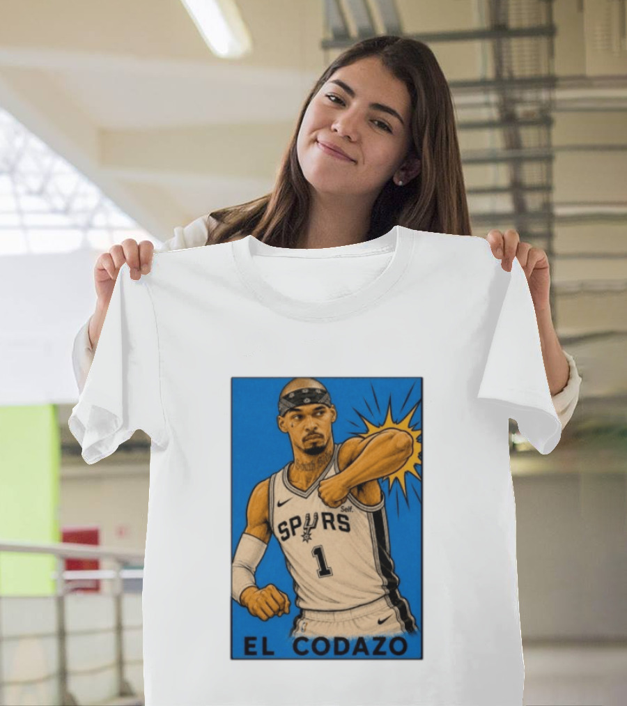 El Codazo Spurs NBA Card San Antonio Basketball Player T-Shirt