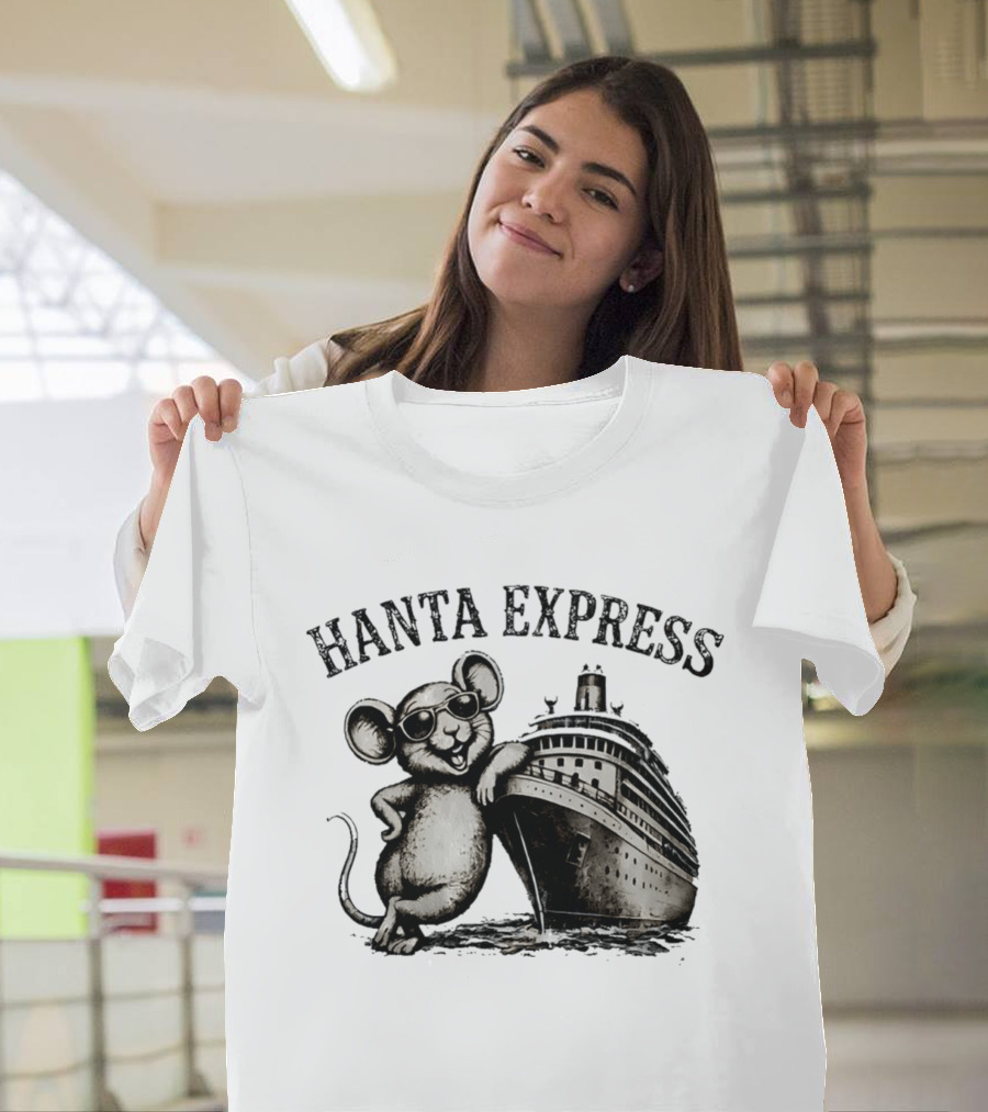 Hanta Express Cool Mouse Sunglasses Ship Adventure T-Shirt