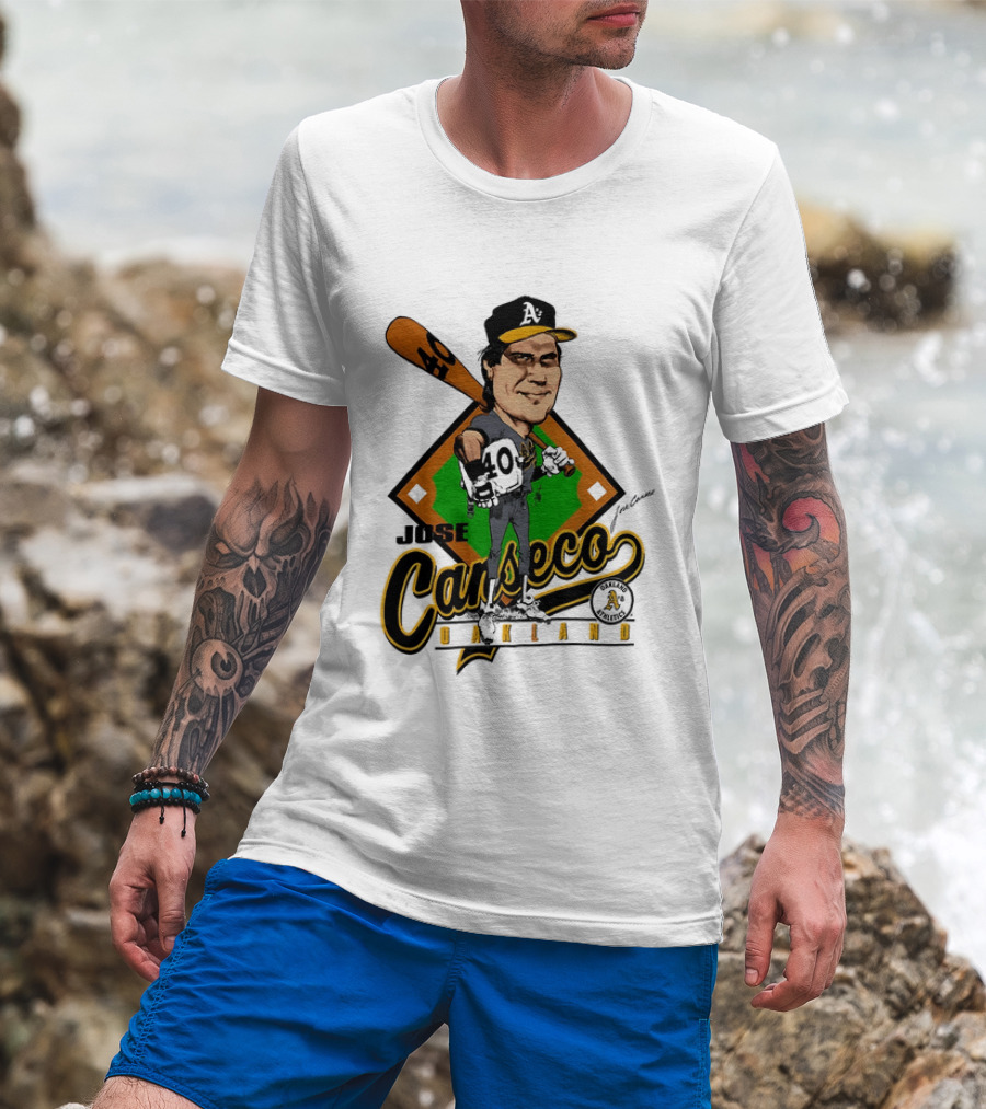 Jose Canseco Oakland A's Baseball Caricature T-Shirt