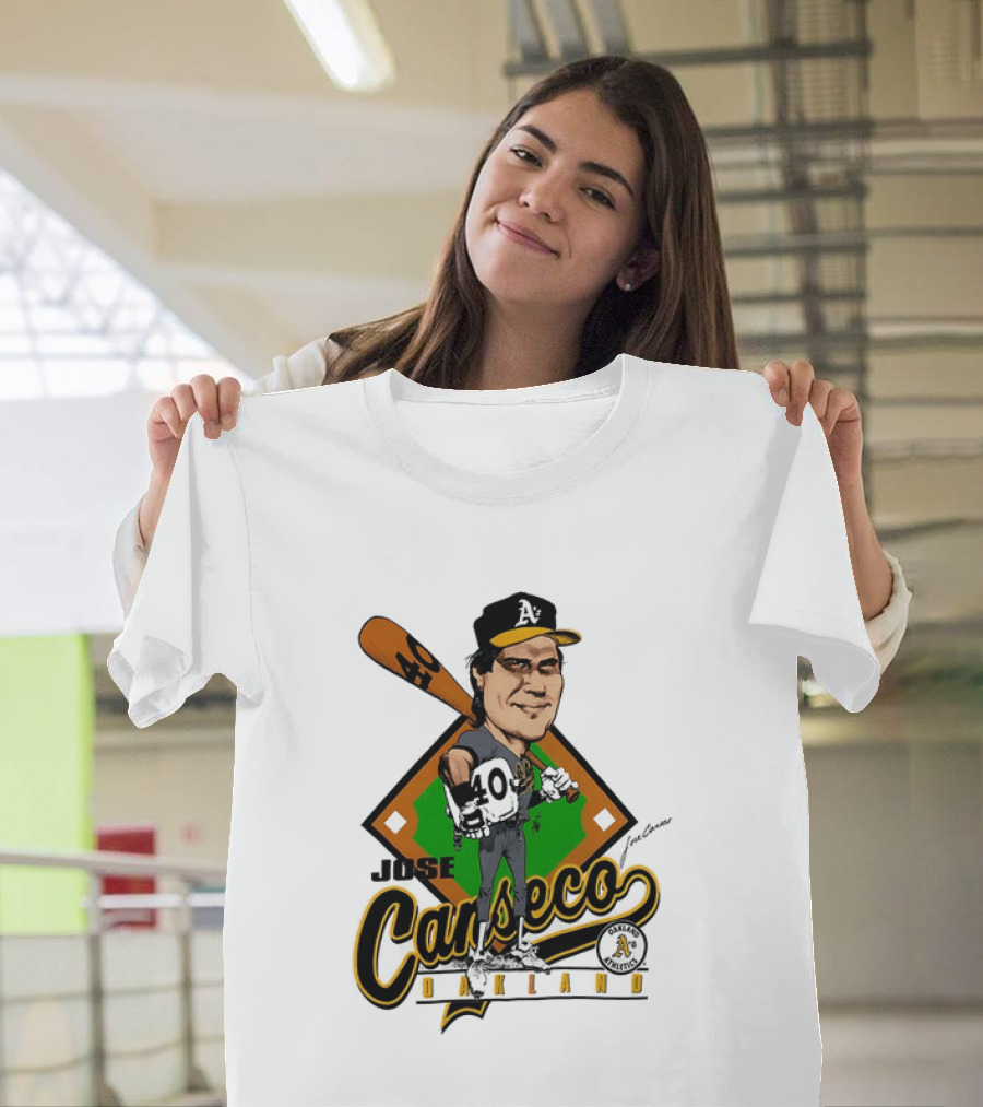 Jose Canseco Oakland A's Baseball Caricature T-Shirt
