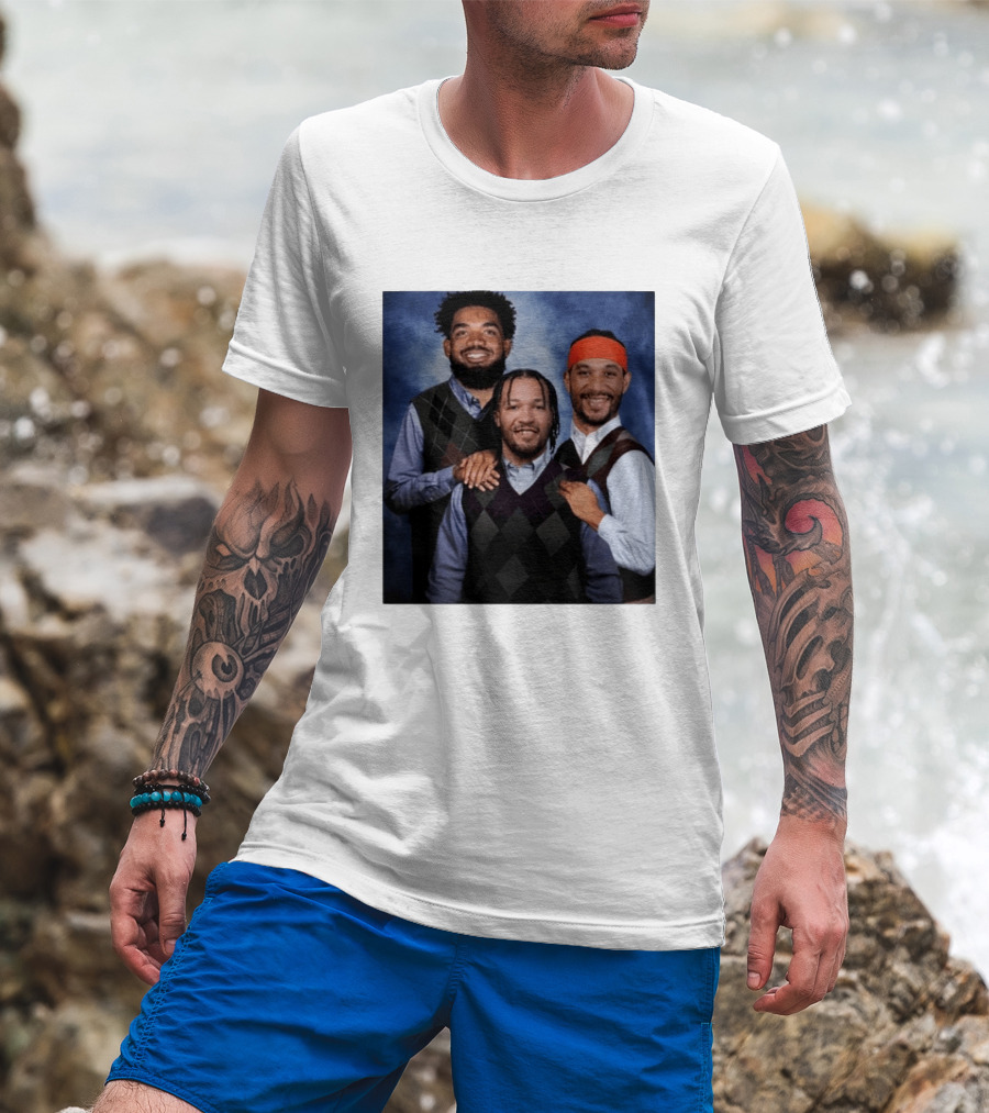 Karl Anthony Towns Jalen Brunson Josh Hart Step Brothers Argyle Sweater T-Shirt