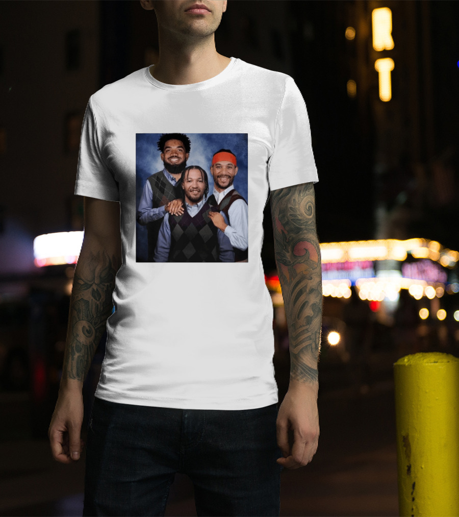 Karl Anthony Towns Jalen Brunson Josh Hart Step Brothers Argyle Sweater T-Shirt