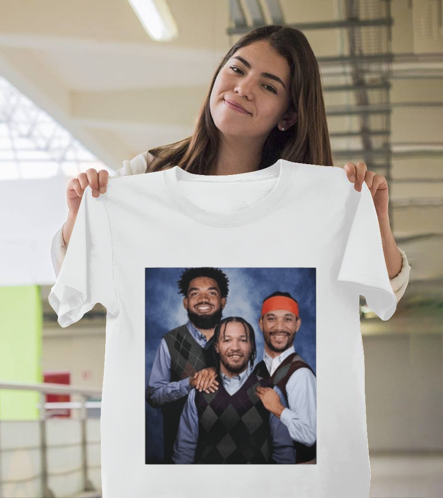 Karl Anthony Towns Jalen Brunson Josh Hart Step Brothers Argyle Sweater T-Shirt