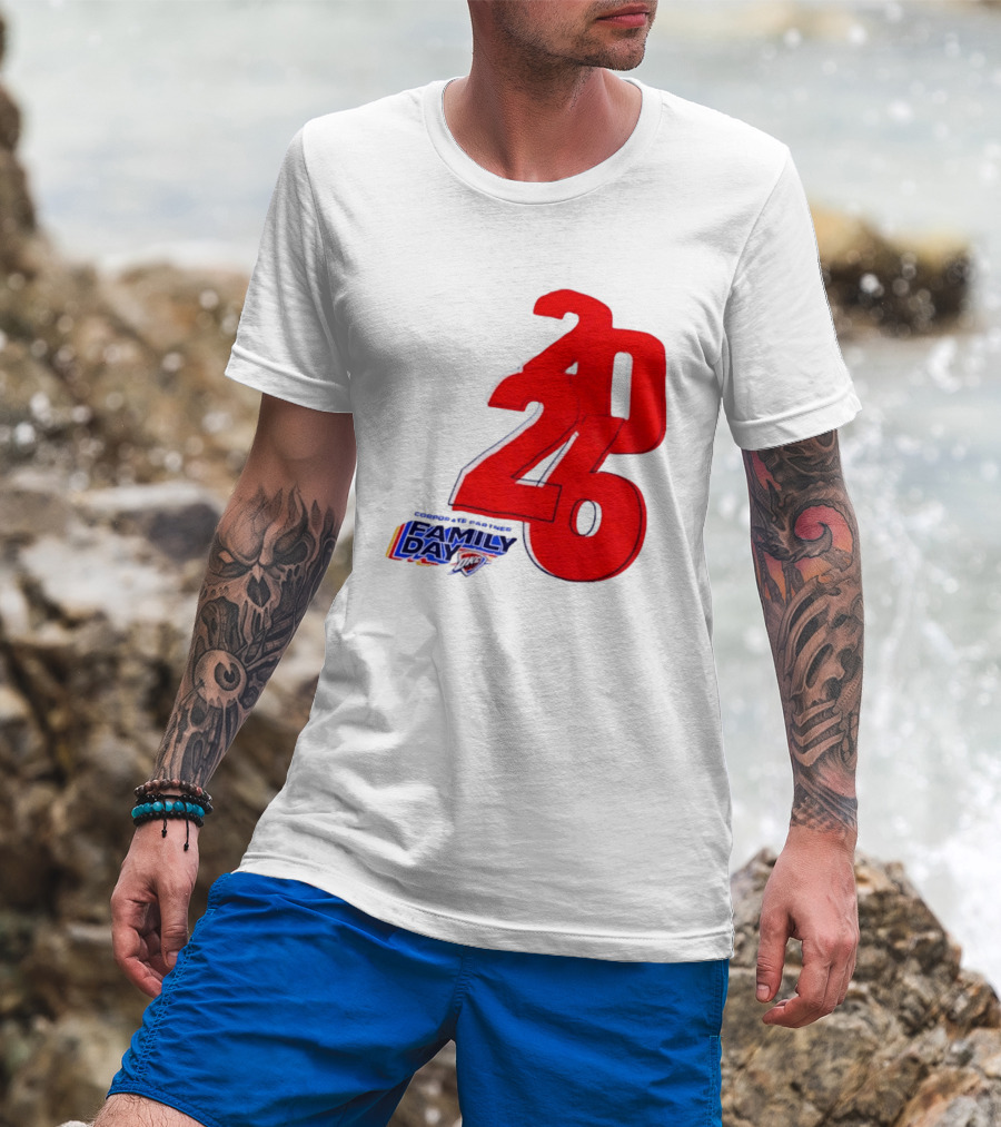 Oklahoma City Thunder Basketball Family Day Corporate Partner 2026 T-Shirt