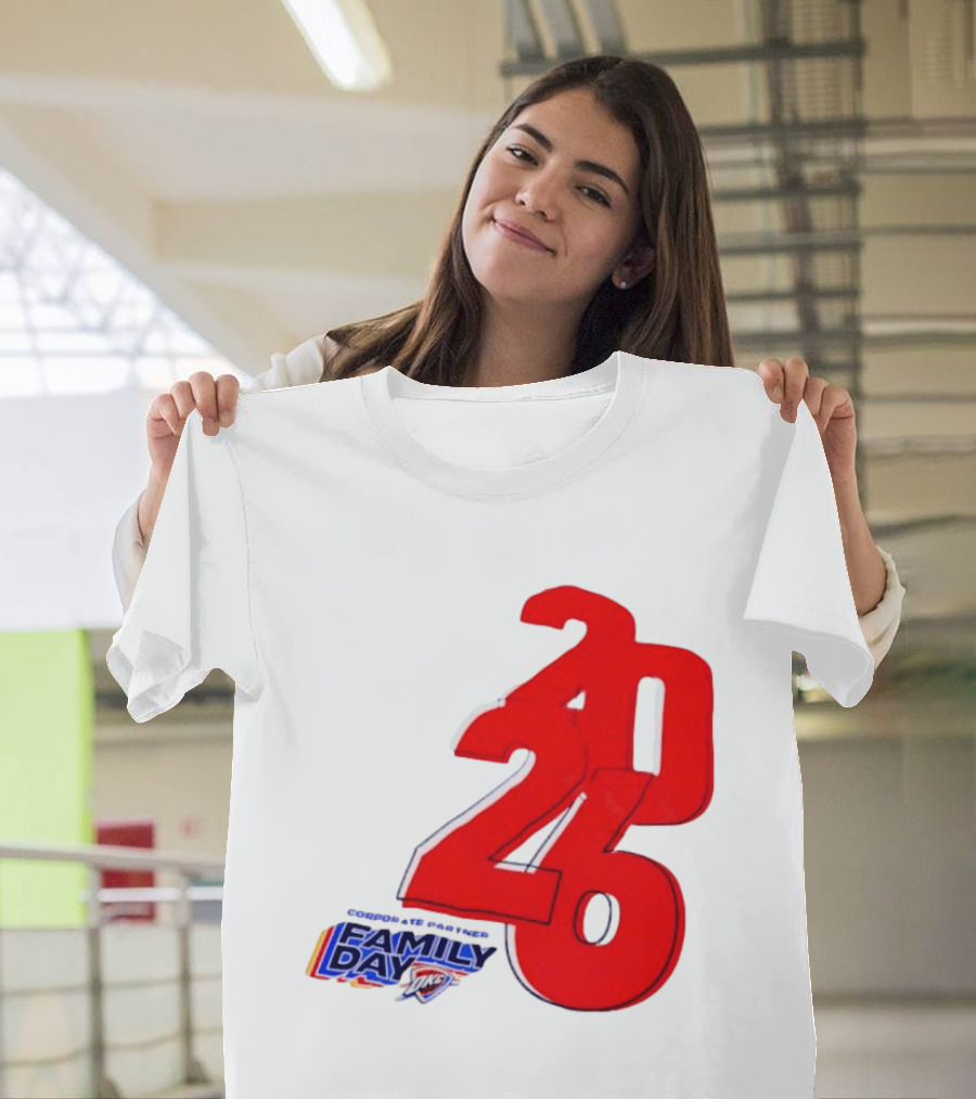 Oklahoma City Thunder Basketball Family Day Corporate Partner 2026 T-Shirt