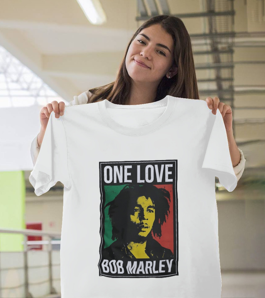 One Love Bob Marley Reggae Rastafarian Tricolor T-Shirt