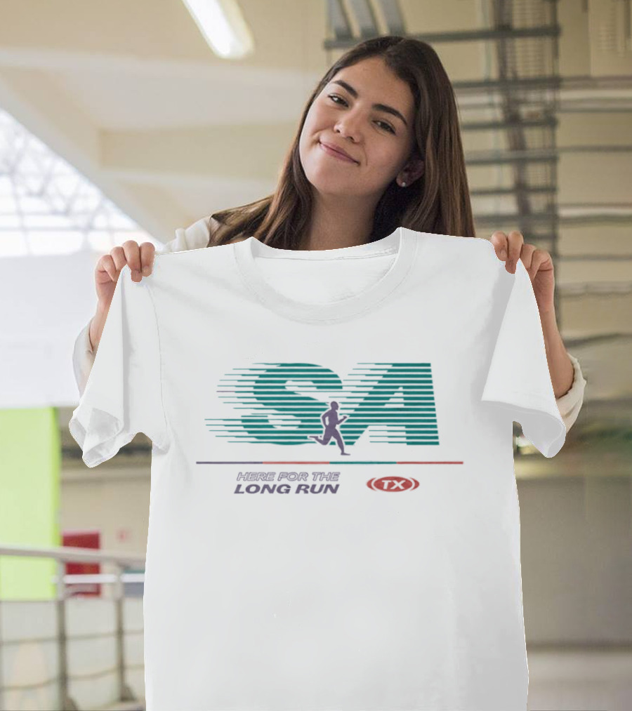 SA Here For The Long Run Runner Sports T-Shirt