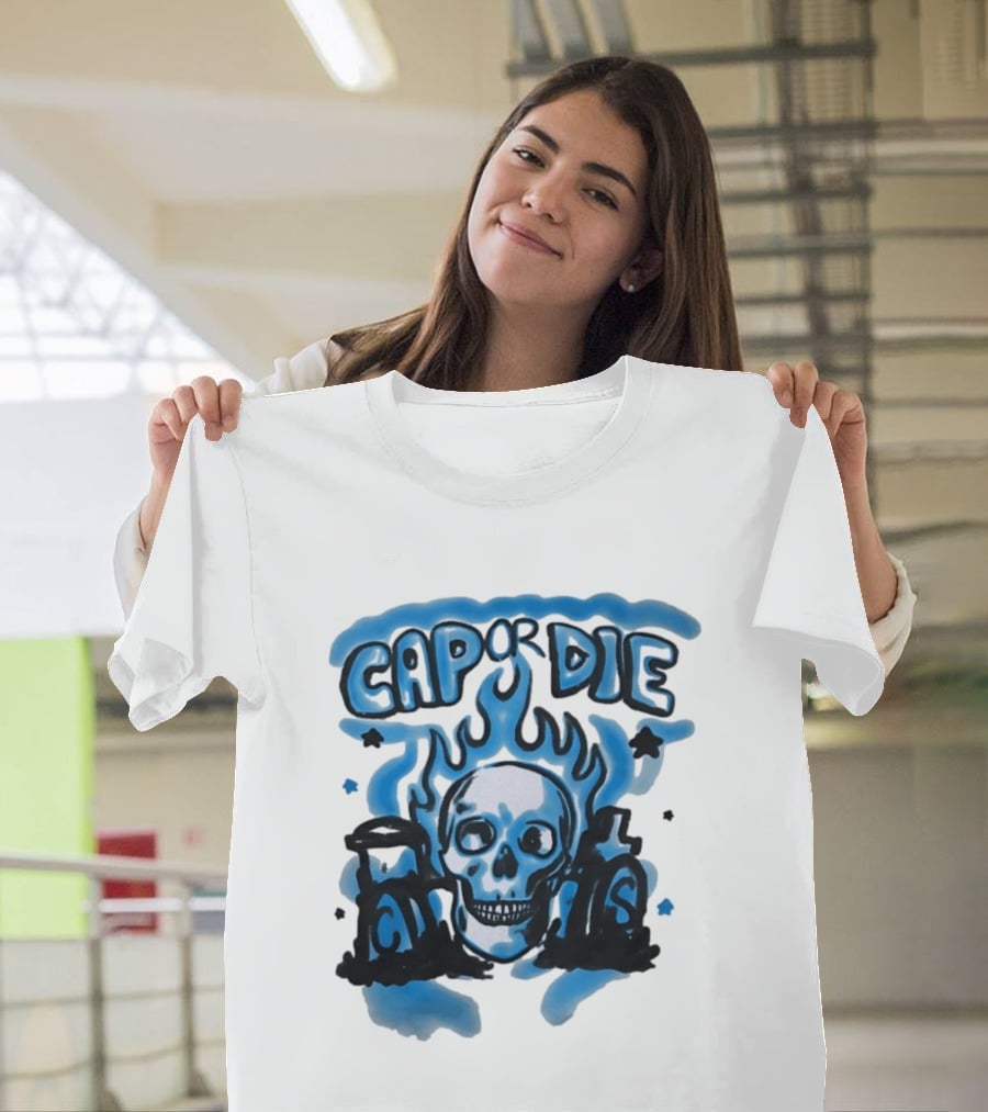Cap Or Die Skull Flame T-Shirt