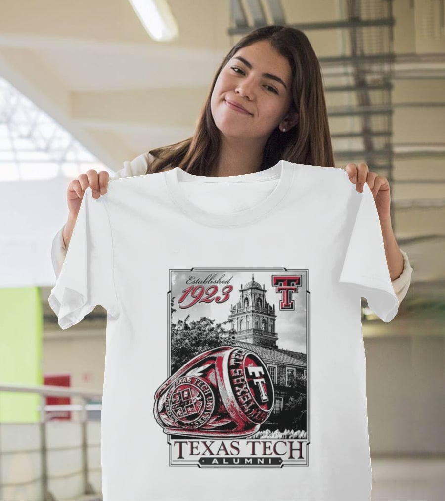 Texas Tech Alumni Established 1923 Ring Building TTU T-Shirt