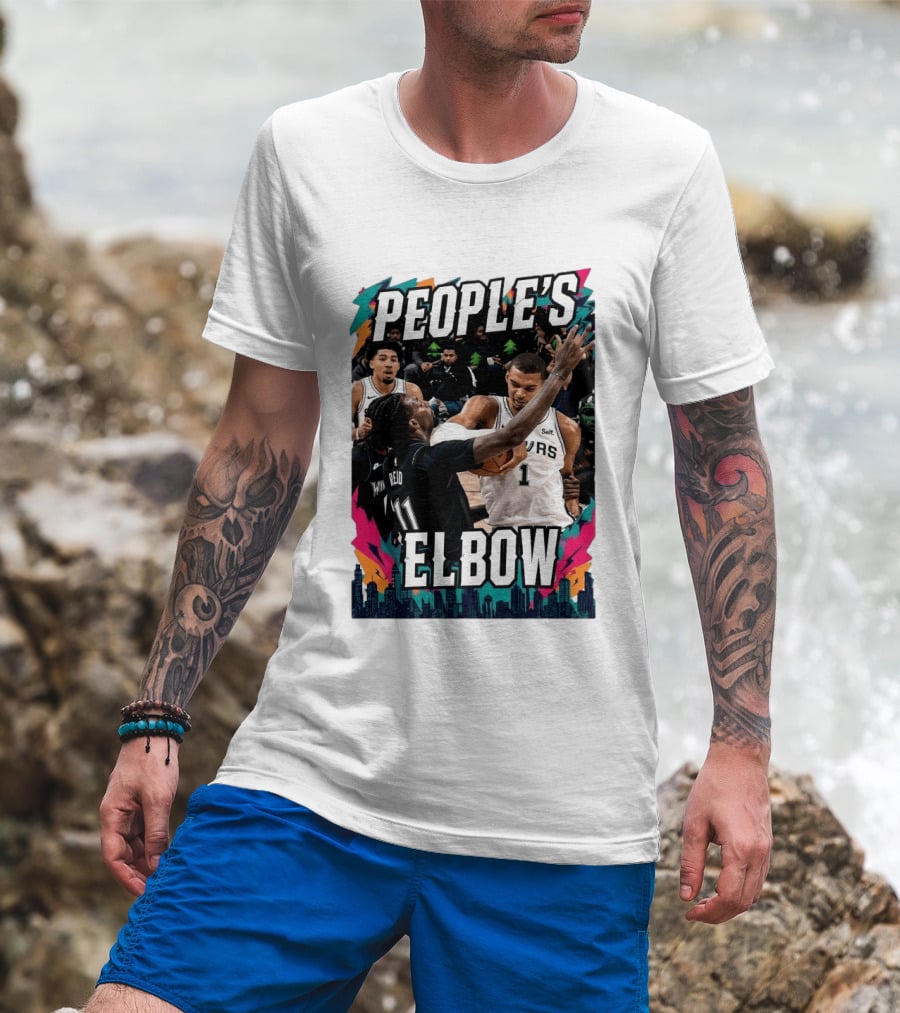 People's Elbow Wemby Spurs Vs Naz Reid Wolves T-Shirt