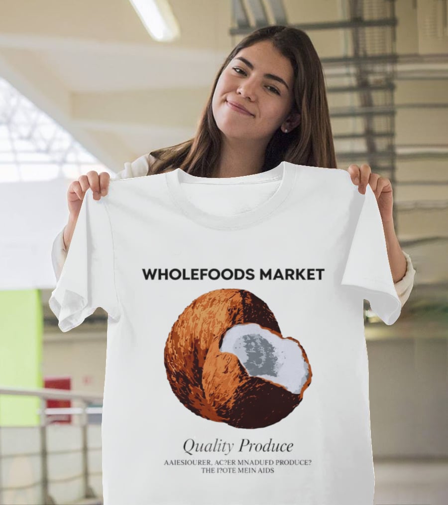 Wholefoods Market Quality Produce Organic Coconut T-Shirt