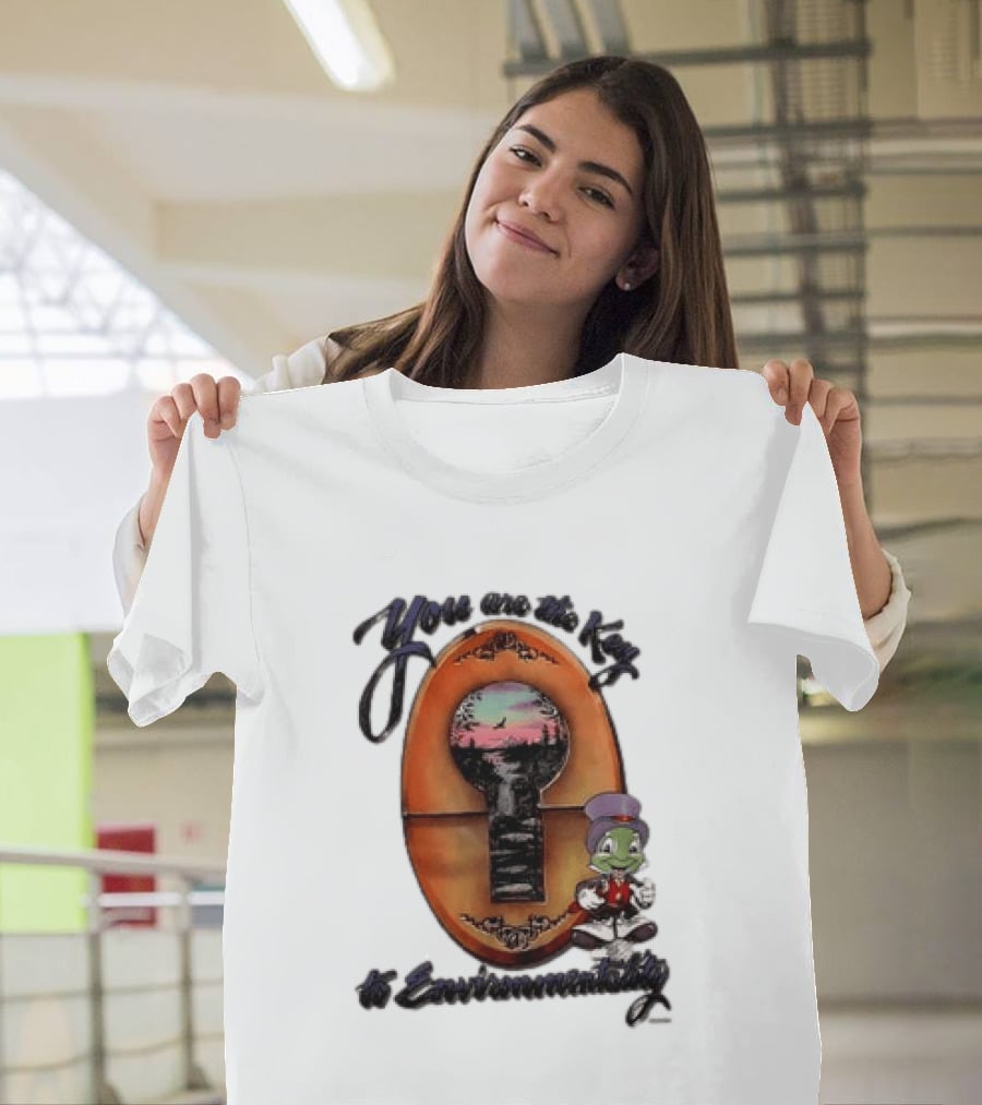 You Are The Key To Environmentality Keyhole Scene With Cartoon T-Shirt