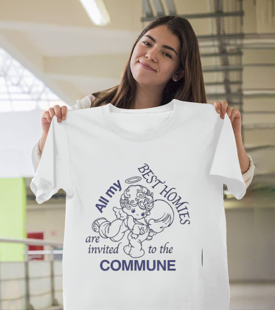 All My Best Homies Are Invited To The Commune Angel Graphic Crop Failure 2030 T-Shirt