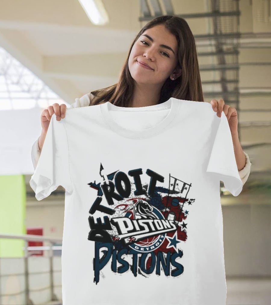 Detroit Pistons Hardwood Classics Basketball 41 T-Shirt