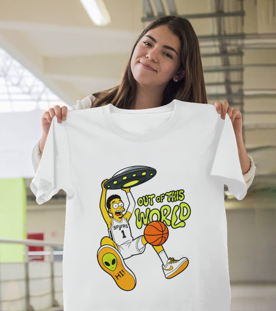Victor Wembanyama San Antonio Spurs Out Of This World Alien Basketball T-Shirt