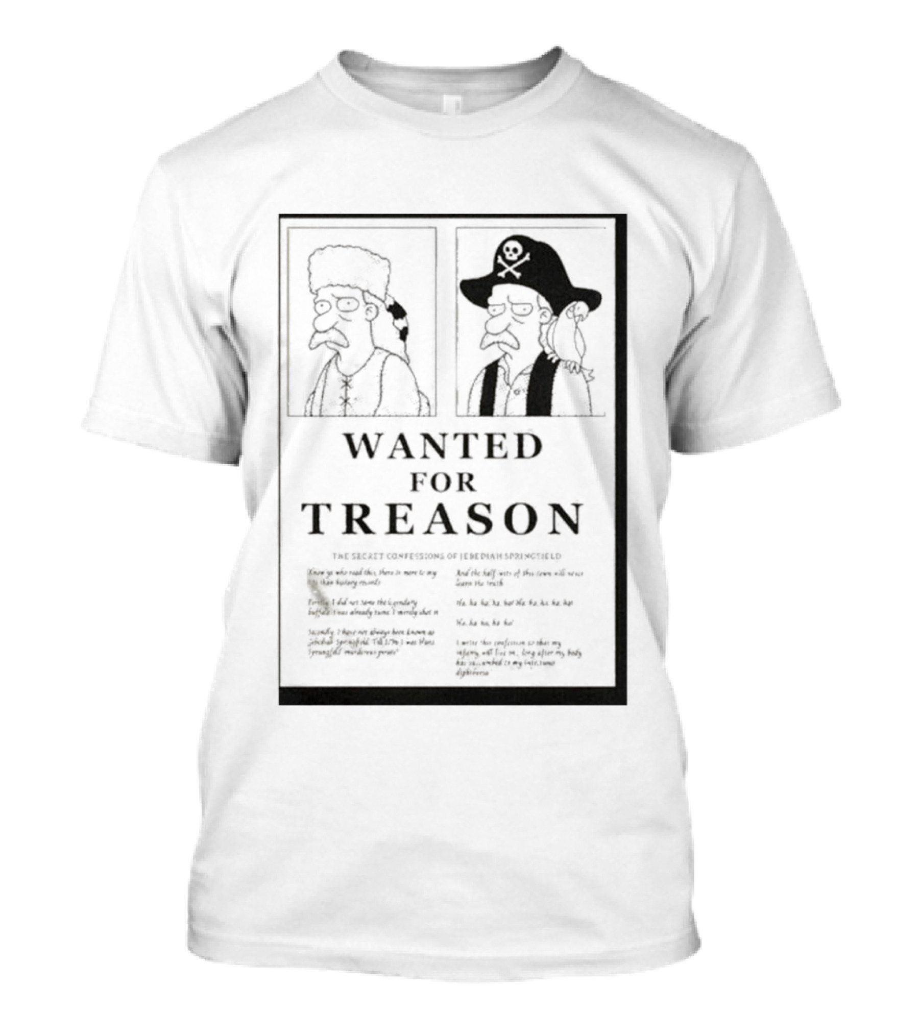The Simpsons Wanted For Treason T-Shirt
