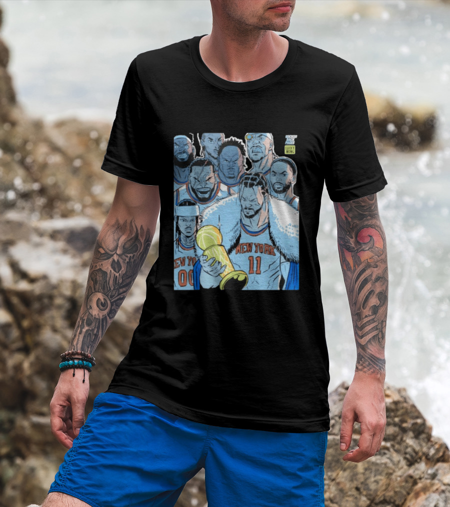 Jalen Brunson New York Knicks Invincible NBA Champions Cartoon T-Shirt