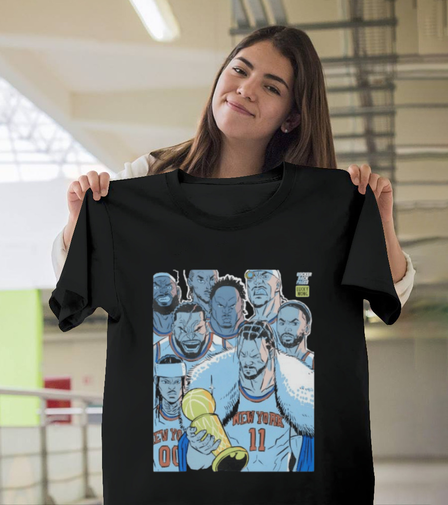 Jalen Brunson New York Knicks Invincible NBA Champions Cartoon T-Shirt