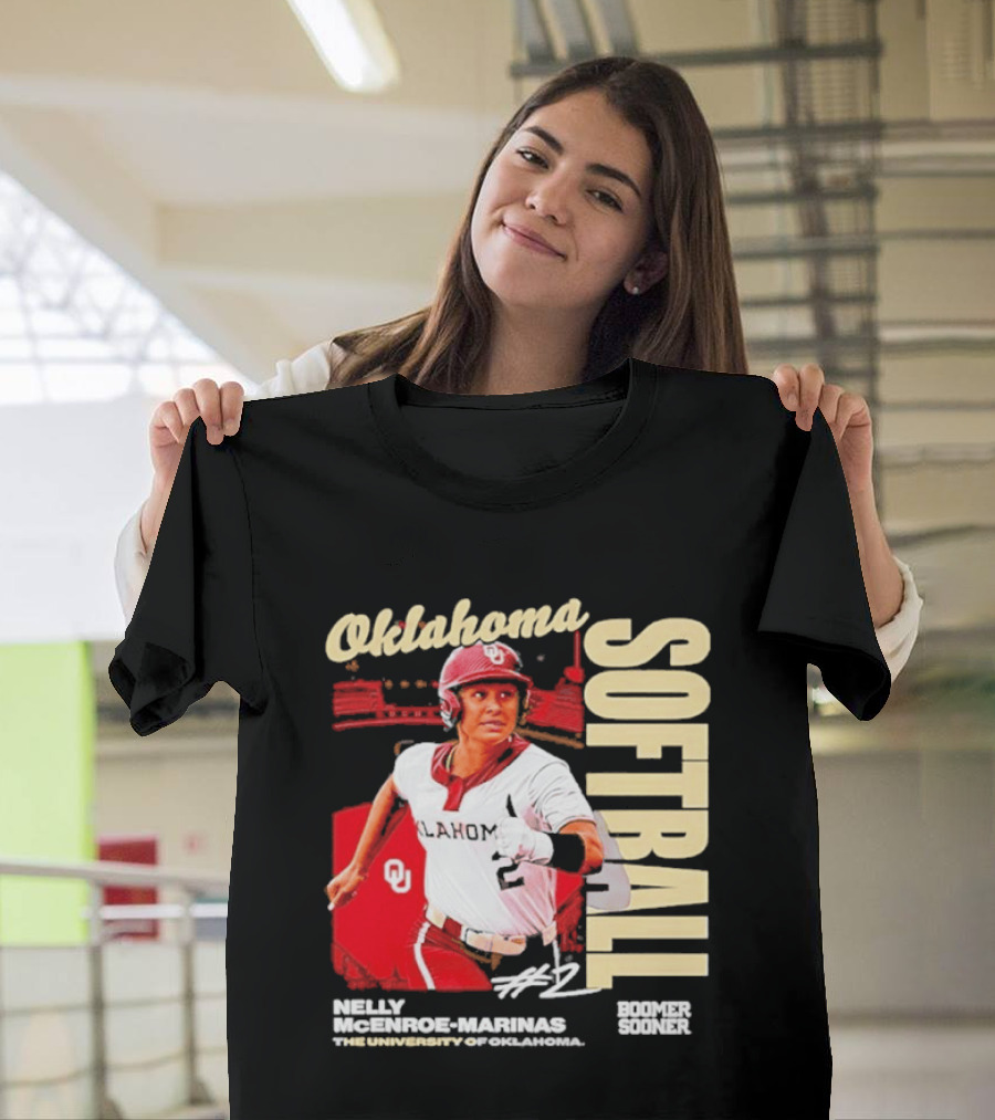 Nelly McEnroe Marinas #2 Oklahoma Sooners Softball Player T-Shirt