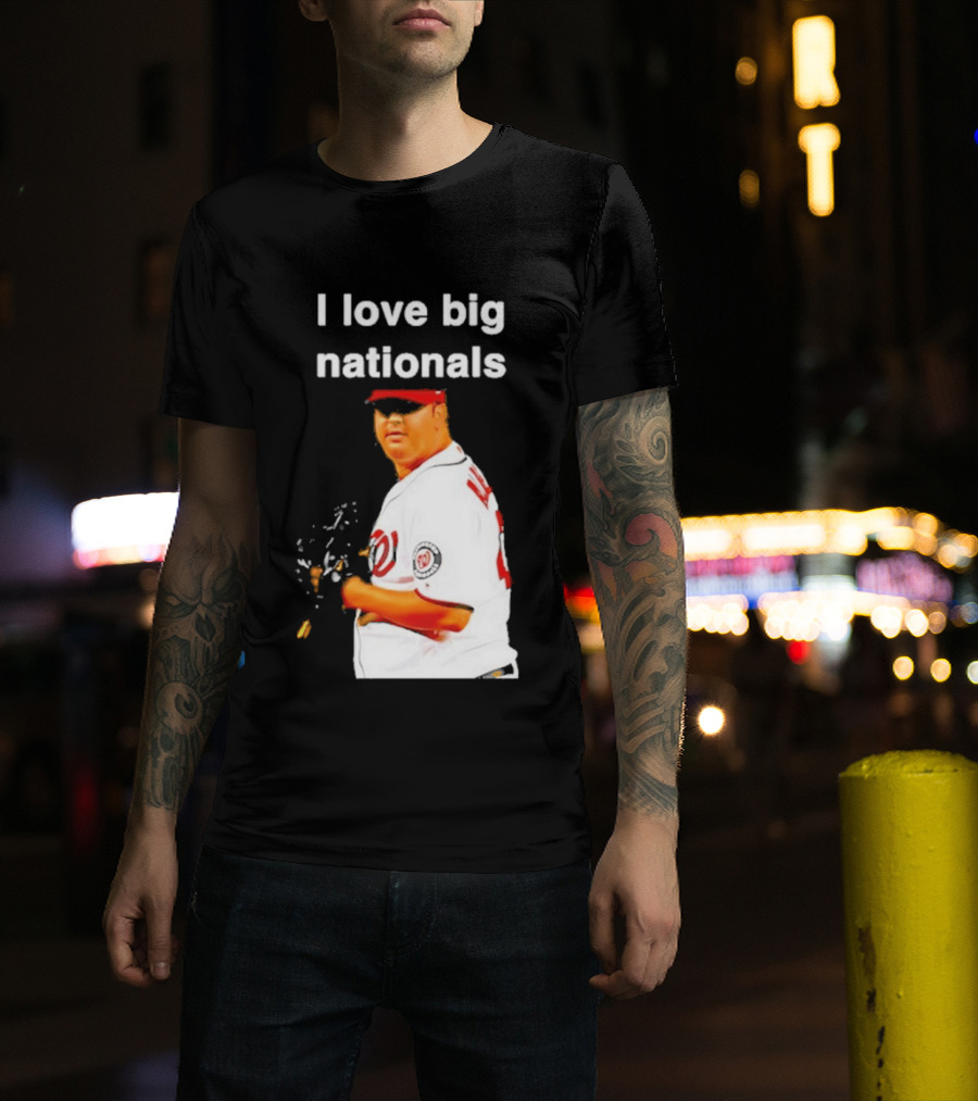 Todd Coffey Washington Nationals I Love Big Nationals White Jersey T-Shirt