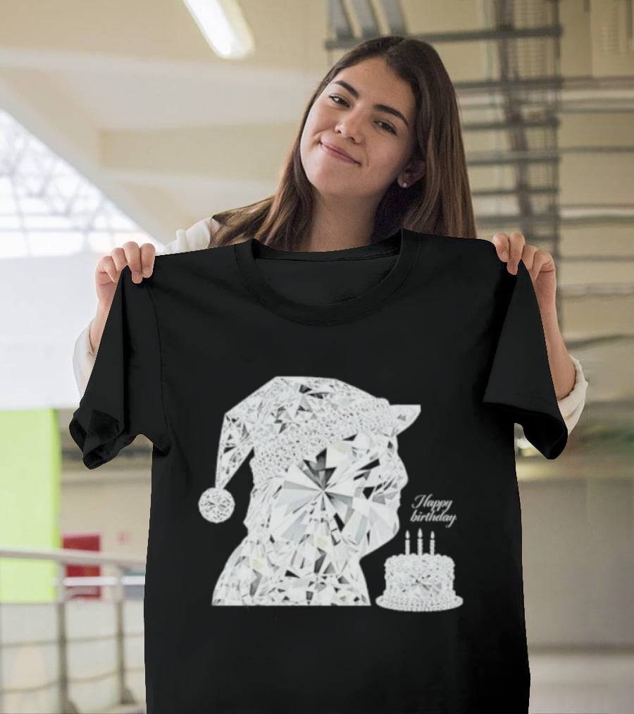 Happy Birthday Trump Diamond Wizard With Crystal Hat And Cake T-Shirt