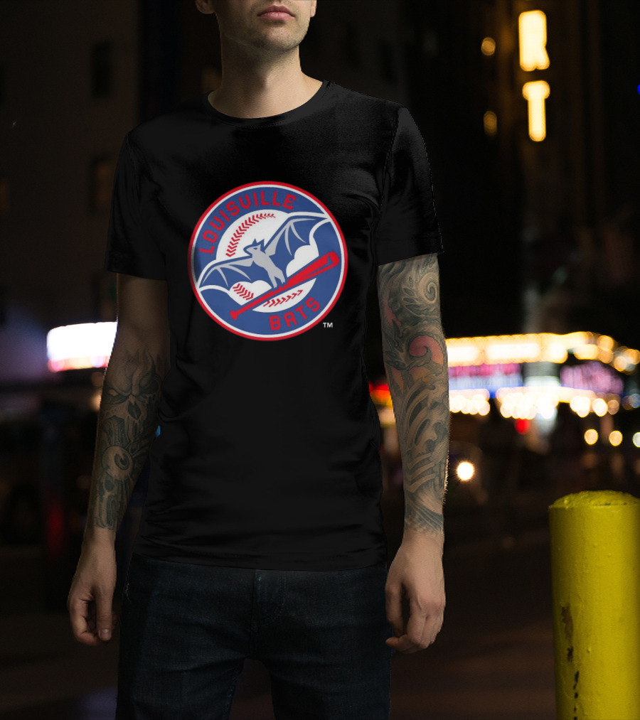 Louisville Bats MiLB Baseball Bat And Flying Bat T-Shirt