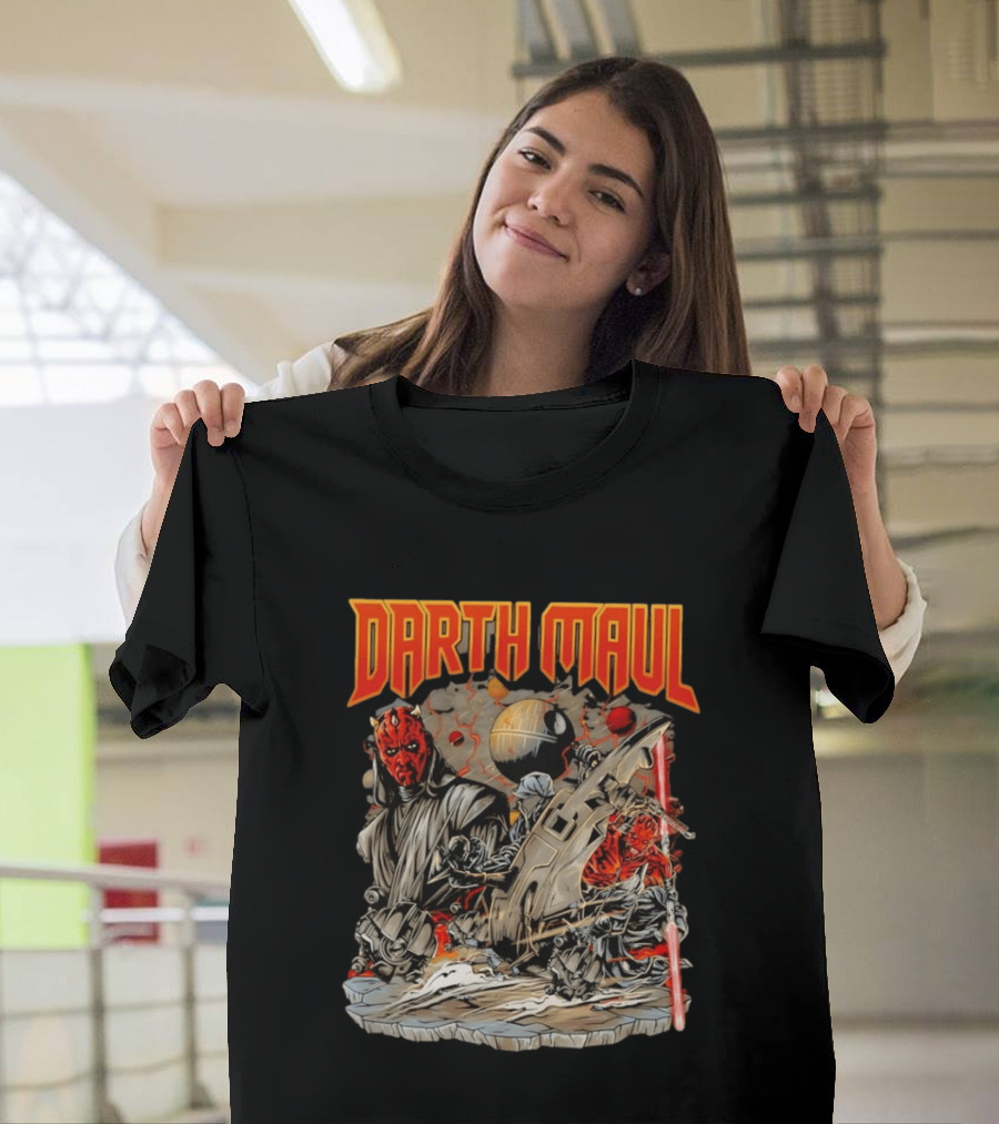 Darth Maul Star Wars Sith Lord Speedster Lightsaber Duel Scene T-Shirt