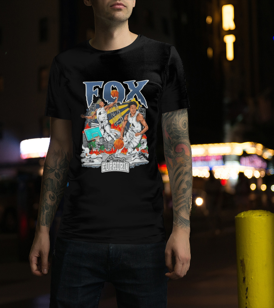 Fox Planet Euphoria Court Crusher Basketball Action T-Shirt