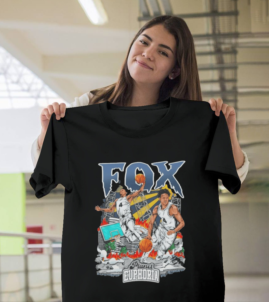 Fox Planet Euphoria Court Crusher Basketball Action T-Shirt