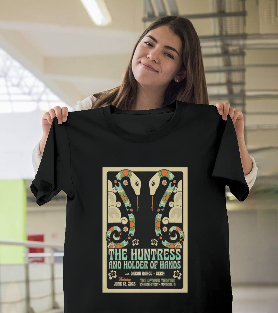 Thursday June 18 2026 The Huntress And Holder Of Hands Dakou Dakou Berm Uptown Theatre Providence RI T-Shirt