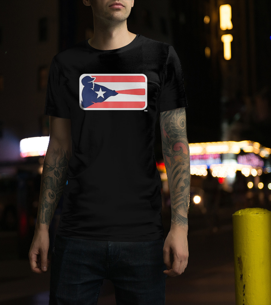 Liga De Béisbol Profesional Roberto Clemente MLB Puerto Rico Flag Baseball Player Star T-Shirt