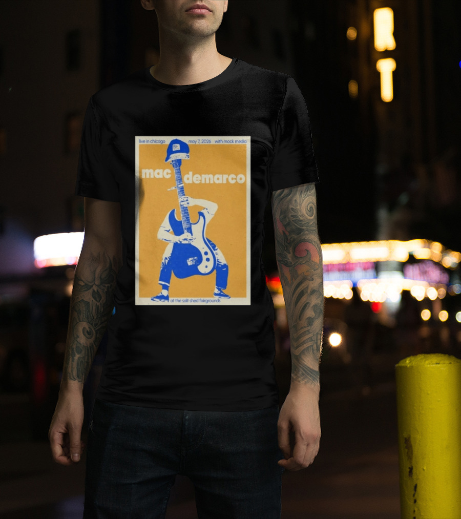 Live In Chicago Mac DeMarco May 7 2026 At The Salt Shed Fairgrounds With Mock Media T-Shirt