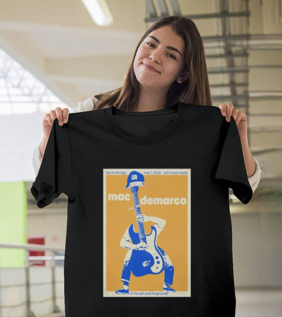 Live In Chicago Mac DeMarco May 7 2026 At The Salt Shed Fairgrounds With Mock Media T-Shirt