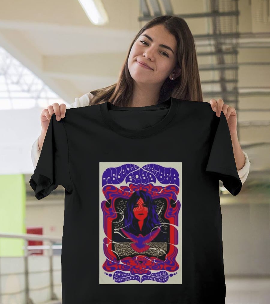 Melody's Echo Chamber Austin Psych Fest 2026 May 9 Austin TX Psychedelic Art Red Purple Woman Bird T-Shirt
