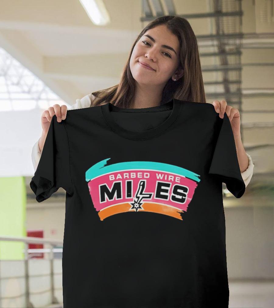 Barbed Wire Miles San Antonio Lightning T-Shirt