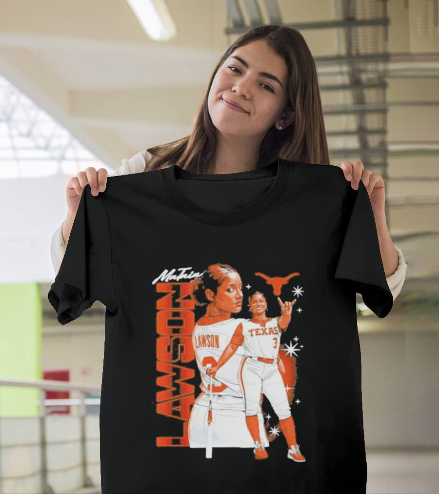 Mataia Lawson Texas Longhorns Softball Player Number 3 T-Shirt